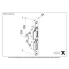 BZP Winkhaus Centre Latch Keep RH 44mm Door | From The Anvil-Multi-Point Locks-Yester Home