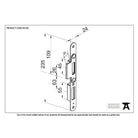 BZP Winkhaus Centre Latch Keep RH 56mm Door | From The Anvil - Multi-Point Locks - From The Anvil - Yester Home