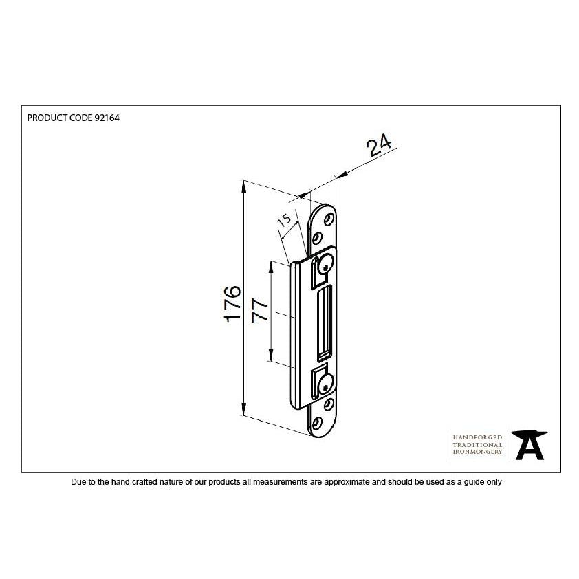 BZP Winkhaus Heritage Hook Strike Keep 44mm Door | From The Anvil-Multi-Point Locks-Yester Home