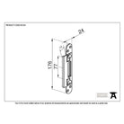 BZP Winkhaus Heritage Hook Strike Keep 44mm Door | From The Anvil - Multi-Point Locks - From The Anvil - Yester Home