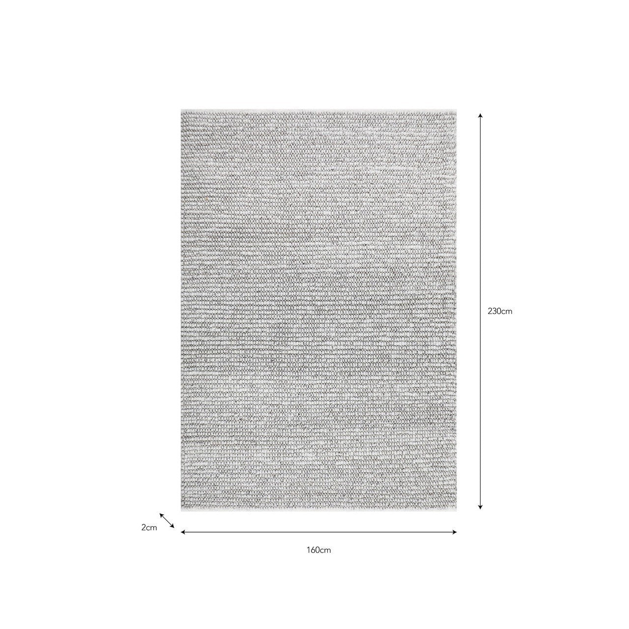Badbury Rug | 160x230cm | Stone | Wool - Rugs & Runners - Garden Trading - Yester Home