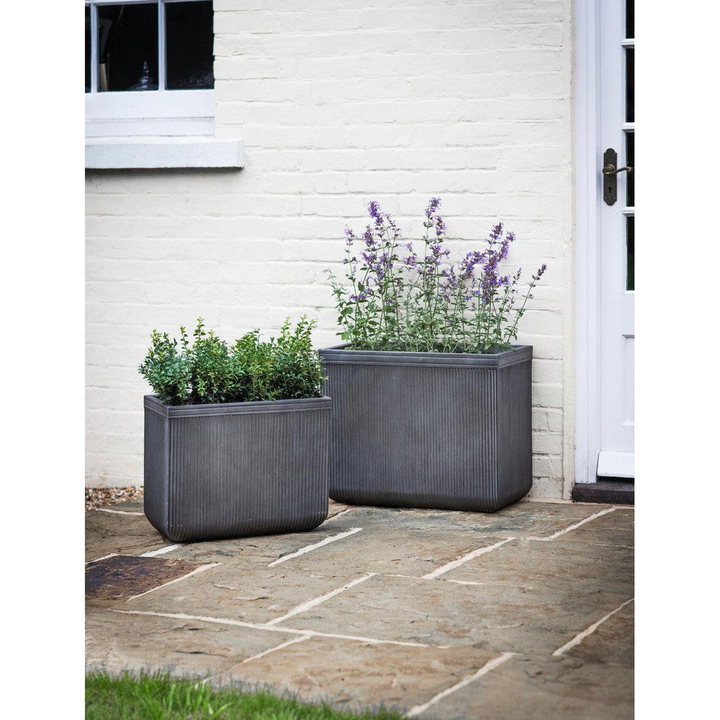 Bathford Rectangular Planters | Set of 2 | Black PRE-ORDER Stock expected Mid June - Pots, Planters & Troughs - Garden Trading - Yester Home
