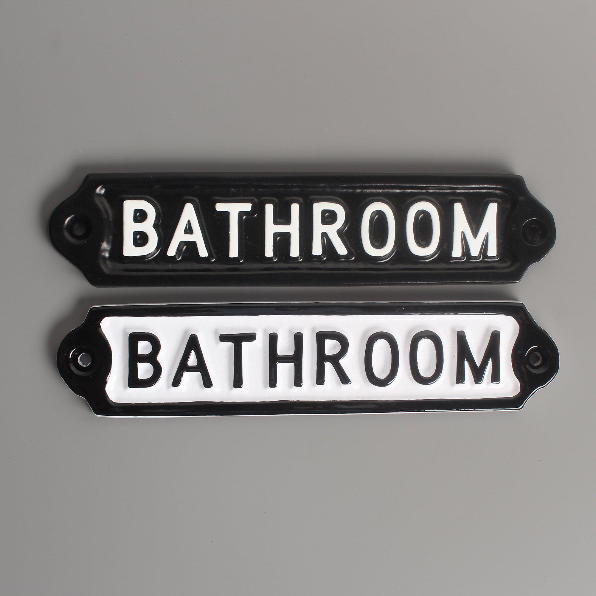 Elegant Bathroom Door Sign for Home Design & Function
