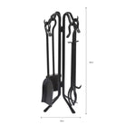 Batsford Fireside Tool Set | Black - Fire Companion Set - Garden Trading - Yester Home