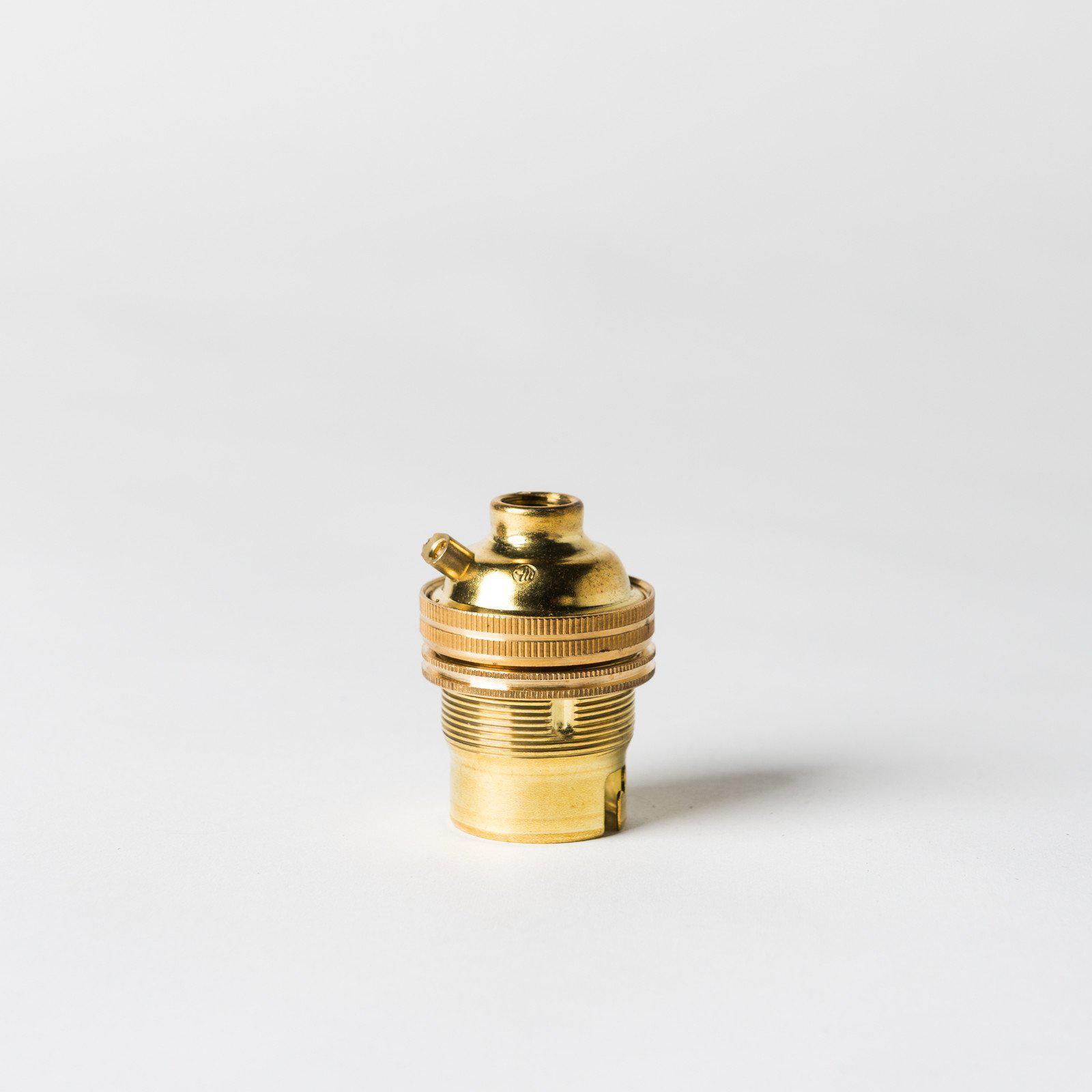 Bayonet Brass Period Lampholder 3/8" Threaded-Lampholders-Yester Home
