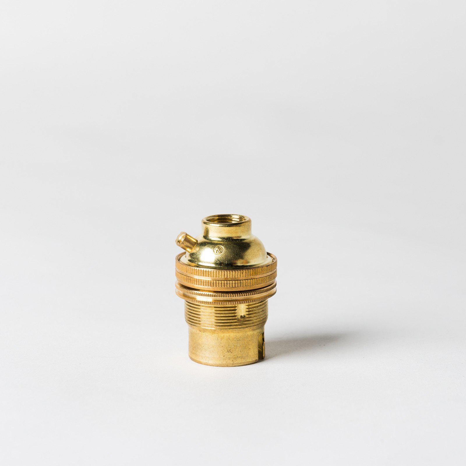 Bayonet Brass Period Lampholder - B15 Small Bayonet-Lampholders-Yester Home