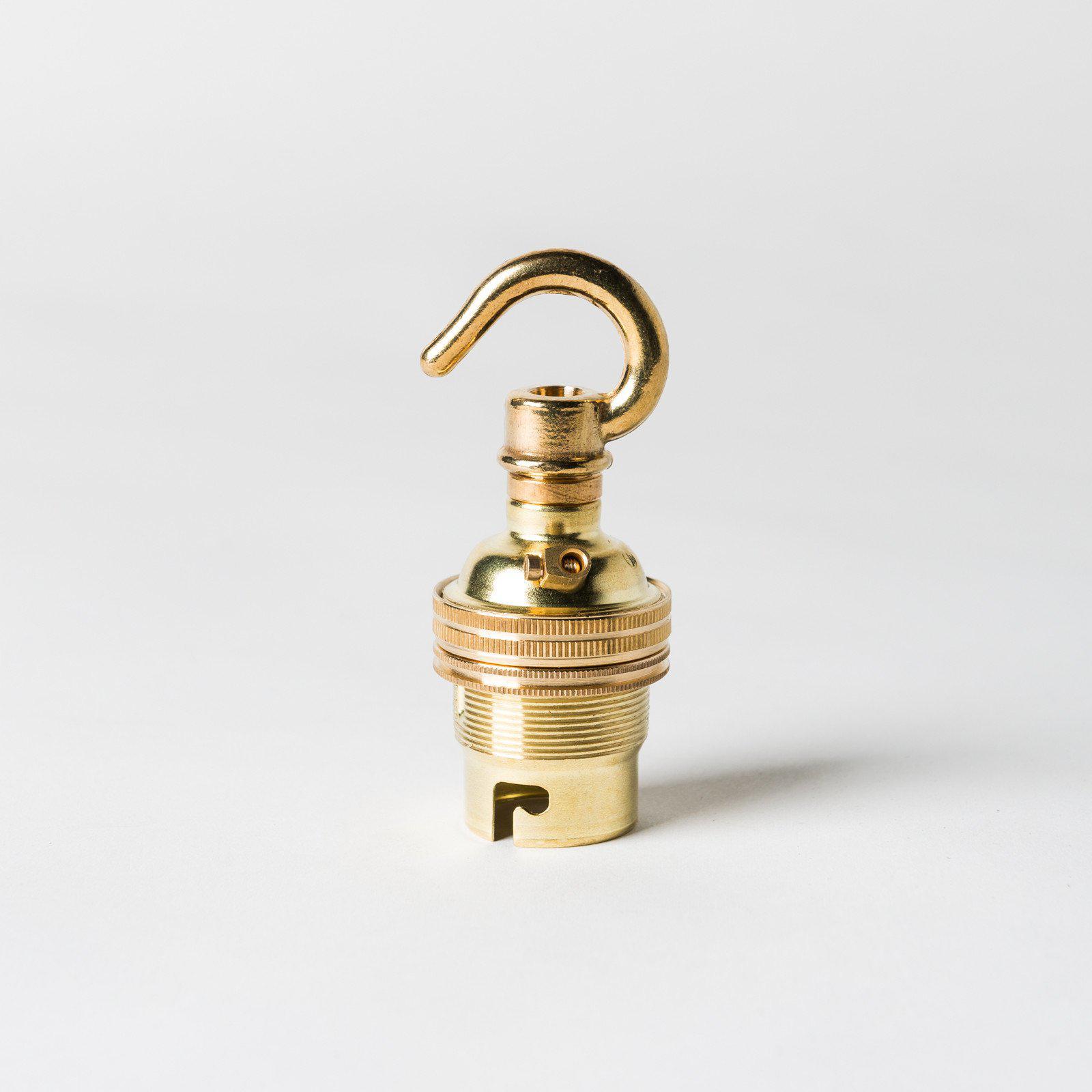 Bayonet Period Lampholder with hook - All Colours-Lampholders-Yester Home