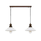 Beaulieu Ceramic Fluted Cone Double Pendant | Antique Bronze - Ceiling Lights - Garden Trading - Yester Home