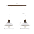 Beaulieu Ceramic Fluted Cone Double Pendant | Antique Bronze - Ceiling Lights - Garden Trading - Yester Home