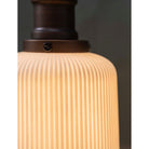 Beaulieu Ceramic Fluted Cylinder Wall Light | Antique Bronze - Wall Lights - Garden Trading - Yester Home