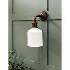 Beaulieu Ceramic Fluted Cylinder Wall Light | Antique Bronze - Wall Lights - Garden Trading - Yester Home