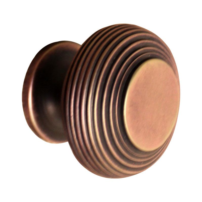Beehive Large 40mm Cupboard Knob Aged Bronze-Cupboard Knobs-Yester Home