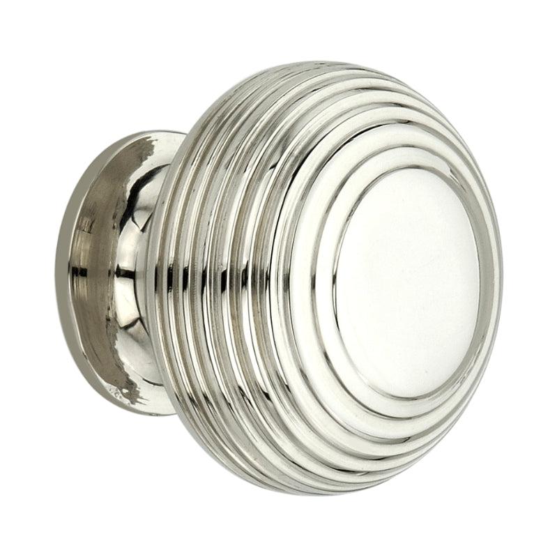 Beehive Small 30mm Cupboard Knob Polished Nickel-Cupboard Knobs-Yester Home