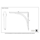 Beeswax 10'' x 7'' Curved Shelf Bracket | From The Anvil-9 - 10" Shelf Brackets-Yester Home