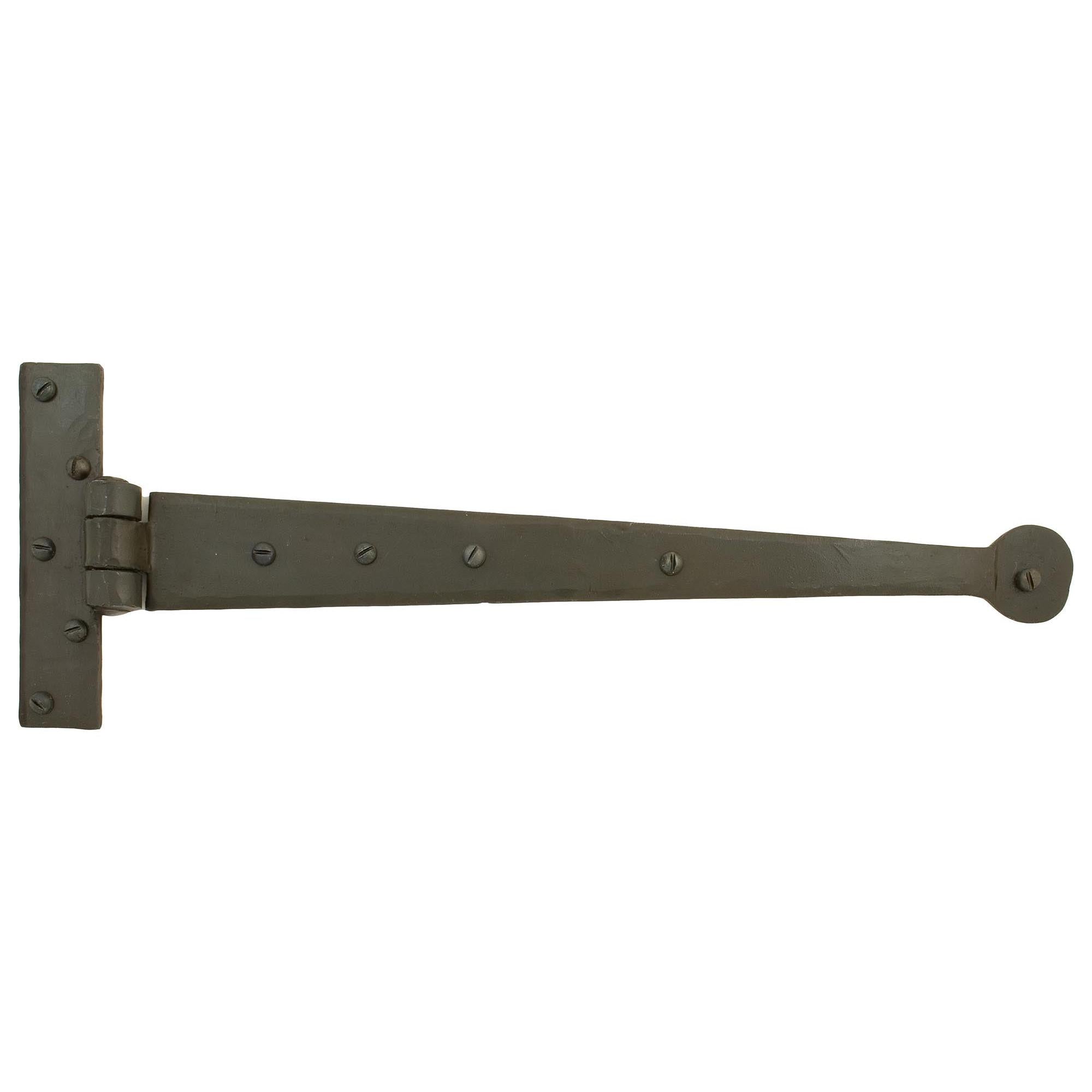 Beeswax 15" Penny End T Hinge (pair) | From The Anvil - T Hinges - From The Anvil - Yester Home