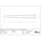 Beeswax 18" Penny End Hinge Front (pair) | From The Anvil - Hinge Fronts - From The Anvil - Yester Home
