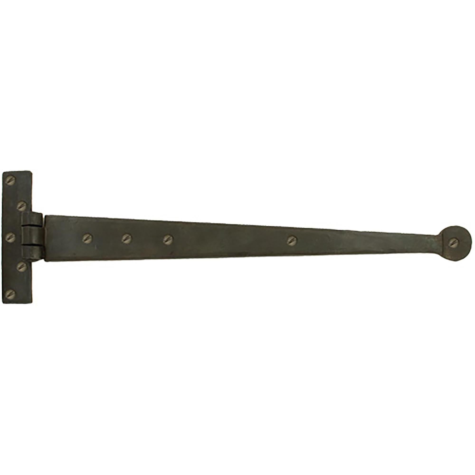 Beeswax 18" Penny End T Hinge (pair) | From The Anvil - T Hinges - From The Anvil - Yester Home