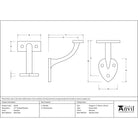 Beeswax 2.5" Handrail Bracket | From The Anvil - Handrail Brackets - From The Anvil - Yester Home