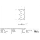 Beeswax 3" Butt Hinge (pair) | From The Anvil - Butt Hinges - From The Anvil - Yester Home