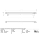 Beeswax 344mm Bar Pull Handle | From The Anvil - Pull Handles - From The Anvil - Yester Home