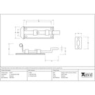 Beeswax 4" Cranked Door Bolt | From The Anvil-Bolts-Yester Home