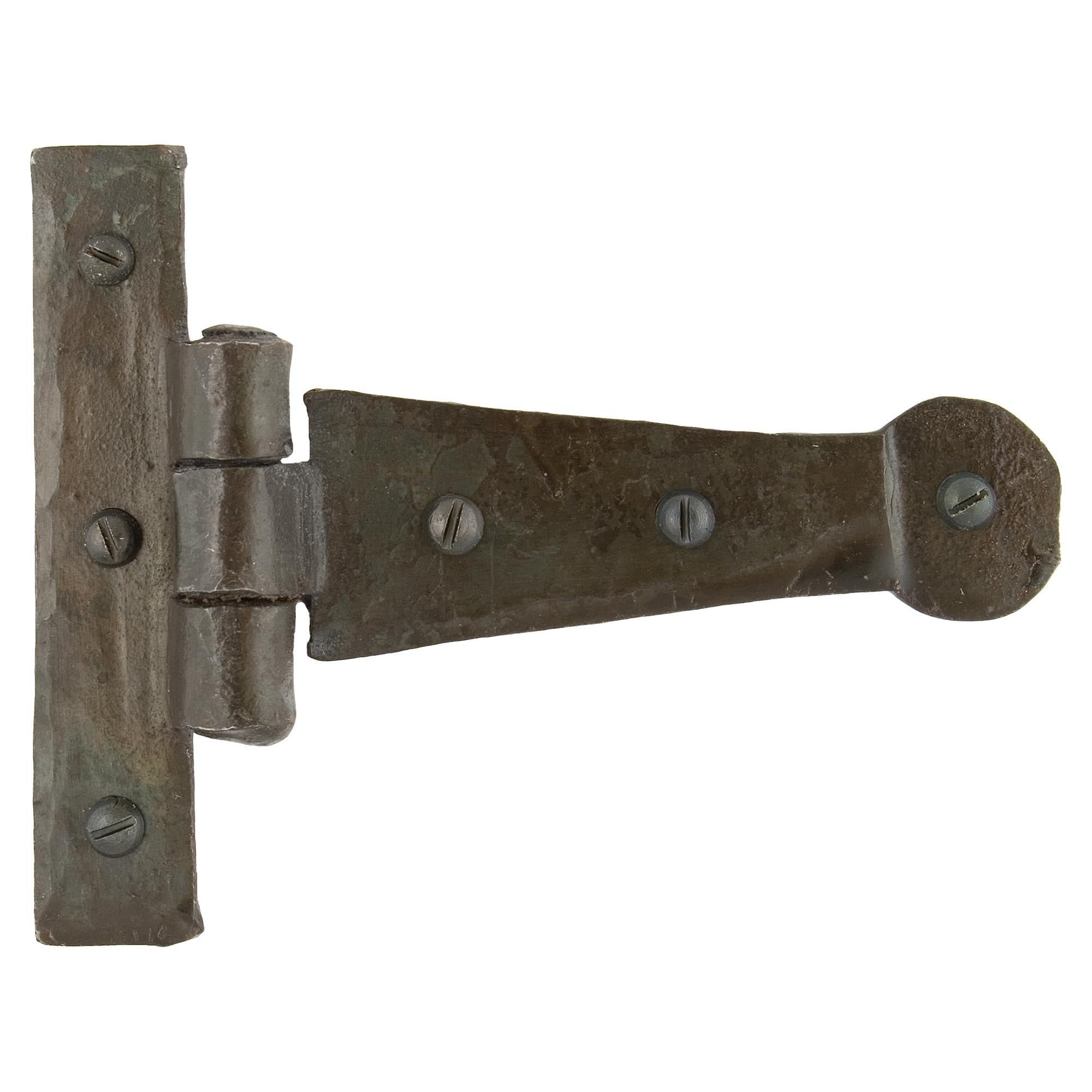 Beeswax 4" Penny End T Hinge (pair) | From The Anvil - T Hinges - From The Anvil - Yester Home