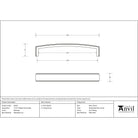 Beeswax 5 1/2" Ribbed Pull Handle | From The Anvil-Pull Handles-Yester Home