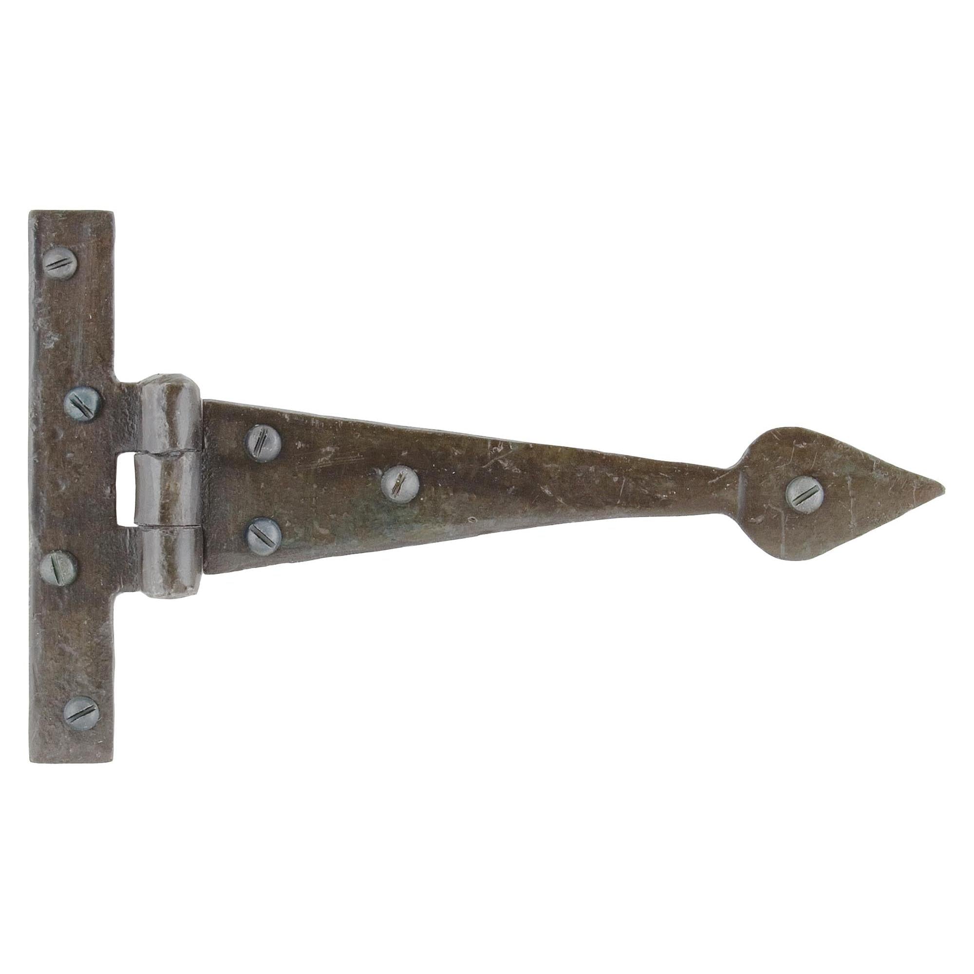 Beeswax 6" Arrow Head T Hinge (pair) | From The Anvil - T Hinges - From The Anvil - Yester Home