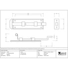 Beeswax 6" Cranked Door Bolt | From The Anvil-Bolts-Yester Home