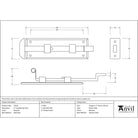 Beeswax 6" Cranked Door Bolt | From The Anvil - Bolts - From The Anvil - Yester Home