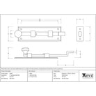 Beeswax 6" Cranked Knob Bolt | From The Anvil-Bolts-Yester Home