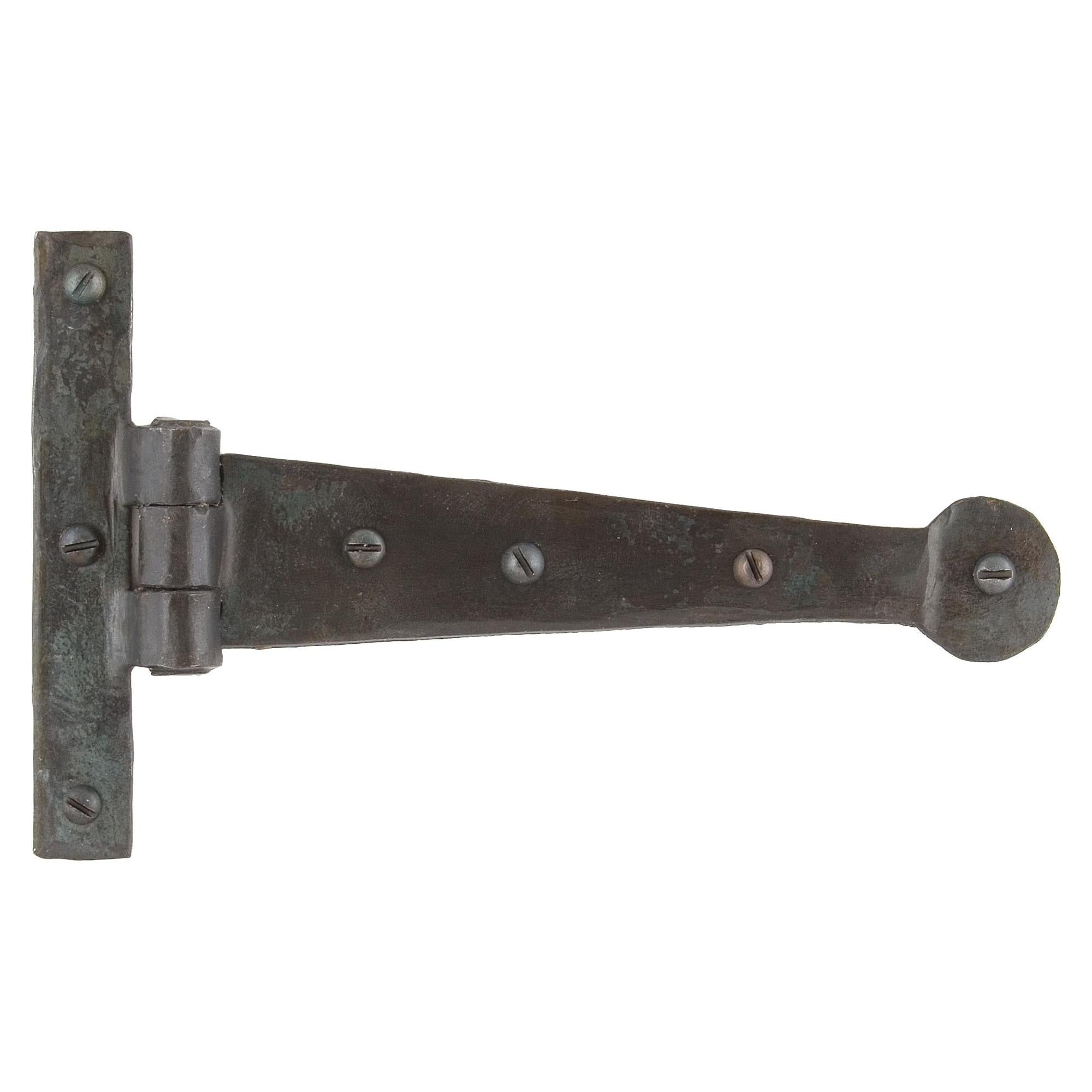 Beeswax 6" Penny End T Hinge (pair) | From The Anvil - T Hinges - From The Anvil - Yester Home