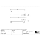 Beeswax 6" Roller Arm Stay | From The Anvil - Stays - From The Anvil - Yester Home