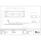 Beeswax 6" Straight Door Bolt | From The Anvil - Bolts - From The Anvil - Yester Home