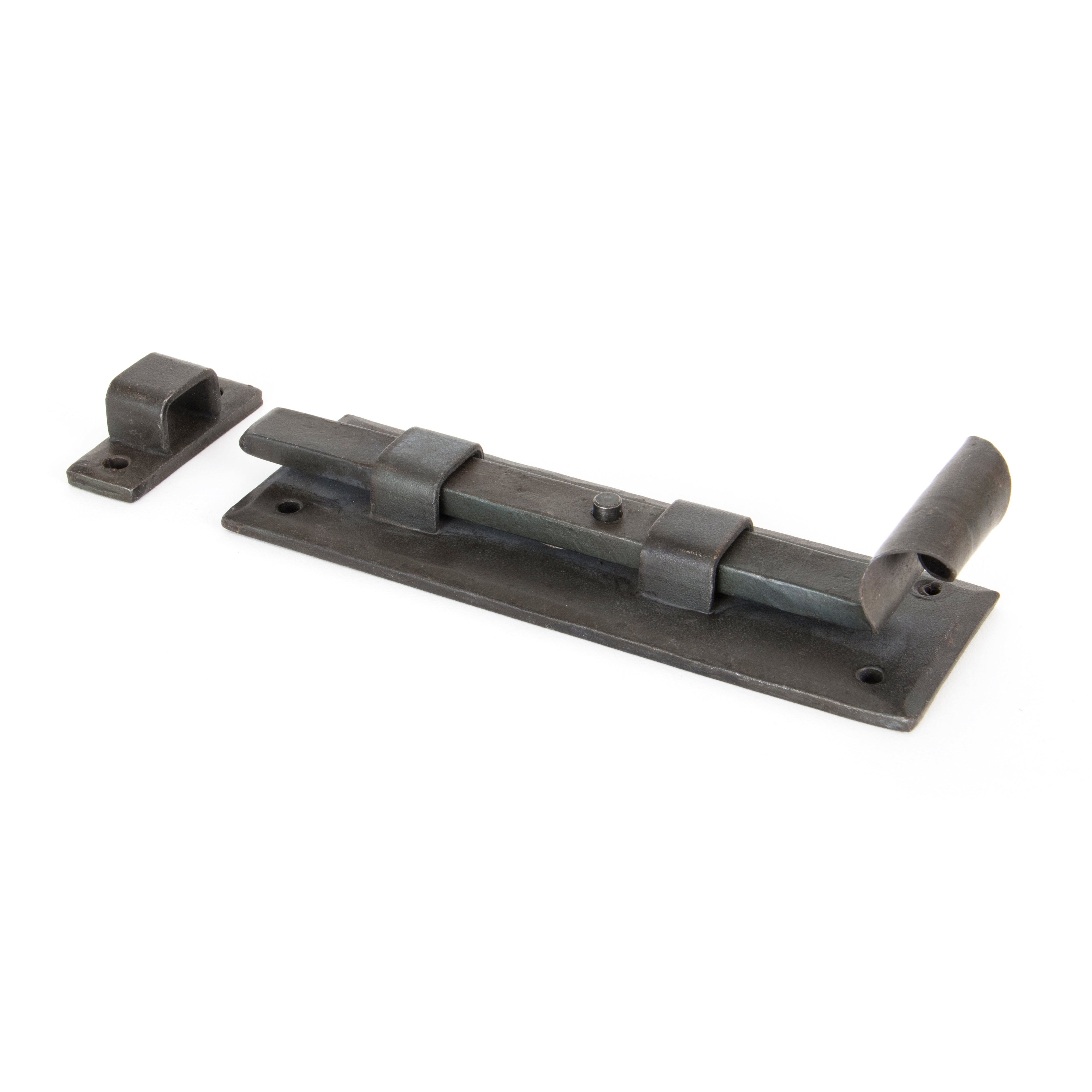 Beeswax 6" Straight Door Bolt | From The Anvil-Bolts-Yester Home