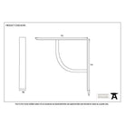 Beeswax 6'' x 6'' Plain Shelf Bracket | From The Anvil-4 - 6" Shelf Brackets-Yester Home