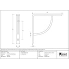 Beeswax 6'' x 6'' Plain Shelf Bracket | From The Anvil - 4 - 6" Shelf Brackets - From The Anvil - Yester Home