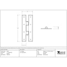 Beeswax 7" H Hinge (pair) | From The Anvil-H & HL Hinges-Yester Home