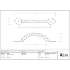 Beeswax 7" Twist Pull Handle | From The Anvil - Pull Handles - From The Anvil - Yester Home