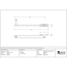 Beeswax 8" Roller Arm Stay | From The Anvil - Stays - From The Anvil - Yester Home