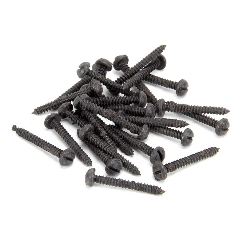 Beeswax 8 x 1¼" Round Head Screws (25) | From The Anvil