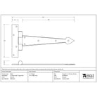 Beeswax 9" Arrow Head T Hinge (pair) | From The Anvil - T Hinges - From The Anvil - Yester Home