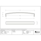 Beeswax 9" Ribbed Pull Handle | From The Anvil - Pull Handles - From The Anvil - Yester Home
