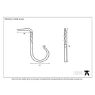 Beeswax Cup Hook - Small | From The Anvil-Cup Hooks-Yester Home