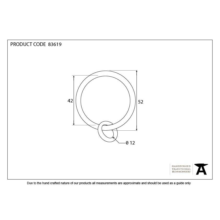 Beeswax Curtain Ring | From The Anvil-Curtain Rings-Yester Home