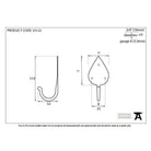 Beeswax Gothic Coat Hook | From The Anvil-Coat Hooks-Yester Home