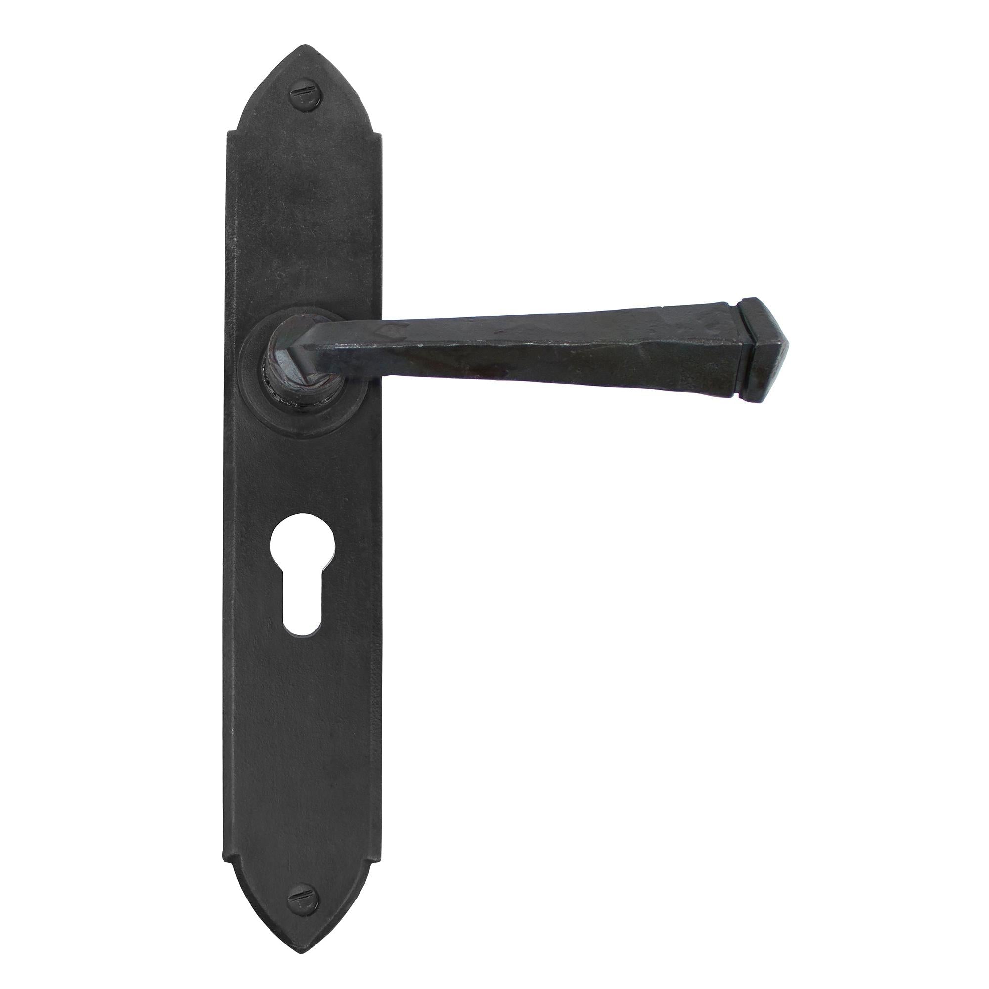 Beeswax Gothic Lever Euro Lock Set | From The Anvil - Lever Euro - From The Anvil - Yester Home