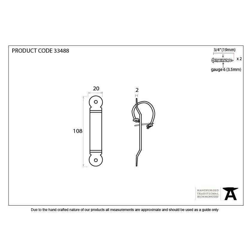 Beeswax Locking Penny End Screw on Staple | From The Anvil-Staple Pins & Plates-Yester Home
