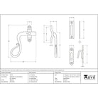 Beeswax Locking Shepherd's Crook Fastener - LH | From The Anvil-Locking Fasteners-Yester Home