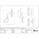 Beeswax Locking Shepherd's Crook Fastener - LH | From The Anvil - Locking Fasteners - From The Anvil - Yester Home